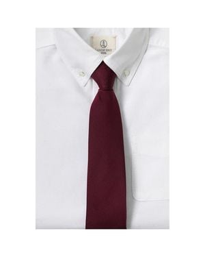 Lands' End School Uniform Kids Stripe Pre Tied Tie - Purple