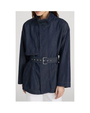FRAME The Denim Short Field Trench - Blue