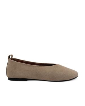 Amie Rafa Erika Suede Ballet Flats - Brown