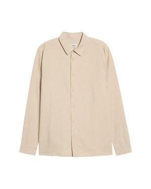 Rhythm Classic Linen & Cotton Button-Up Shirt - Natural