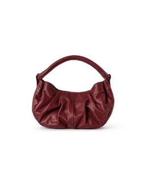ROSZUAR Liora Sculptural Leather Shoulder Bag - Purple