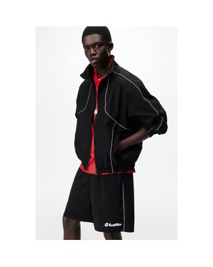 H&M Relaxed Fit Football Shorts - Black