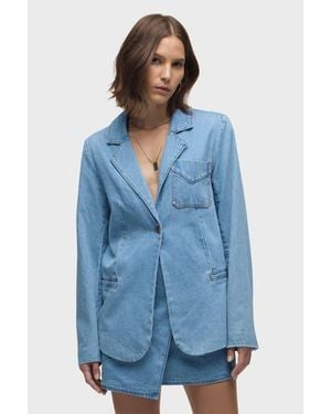 Hudson Jeans Stylized Boyfriend Blazer - Blue