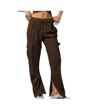 PORT DE BRAS Slit Cargo Pant - Brown