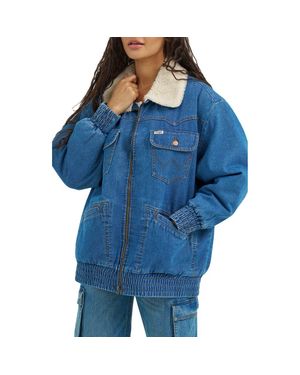 Wrangler Oversize Denim Bomber Jacket - Blue