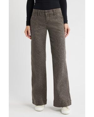 Hidden Jeans Low Waist Flare Leg Jeans - Gray