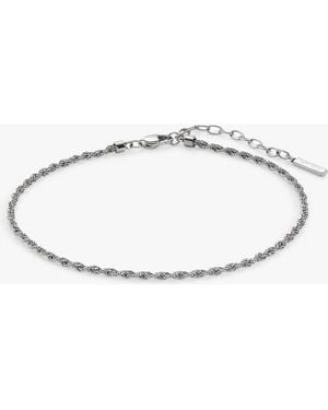 ALEX AND ANI Mini Rope Chain Anklet - Metallic