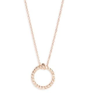 Roberto Coin Diamond Circle Pendant Necklace - Metallic