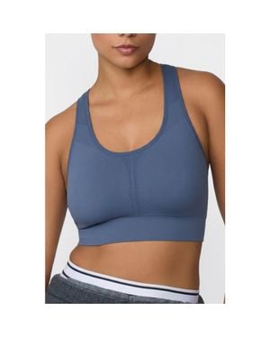 HARPER WILDE Seamless Racerback Sports Bra - Blue