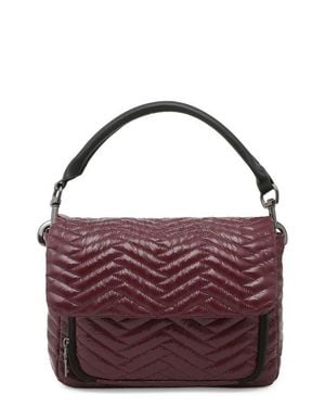 Think Royln The Muse Moto Quilting Flap Shoulder Bag - Purple