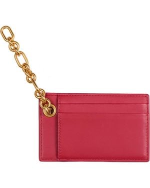 Balmain Smooth Leather Pulse Card Holder - Red