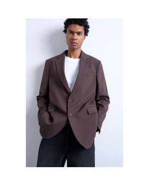 TOPMAN Relaxed Sport Coat - Purple