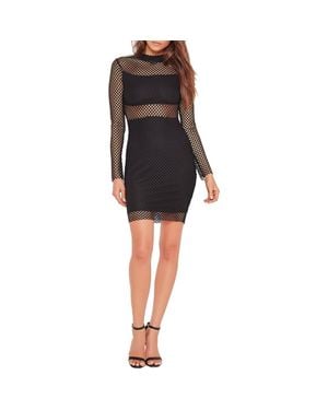 Missguided Fishnet Minidress - Black