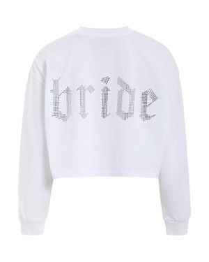 BRIDEMERCH Bride Rhinestone L/S Crew - White