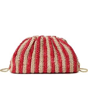 Loeffler Randall Bailey Crochet Clutch - Red