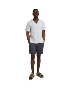 Onia Linen Fixed-Waist Short - Gray