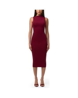 Naked Wardrobe Sleeveless Midi Dress - Red