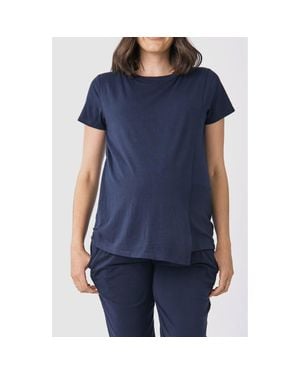 ANGEL MATERNITY Petal Nursing Top - Blue