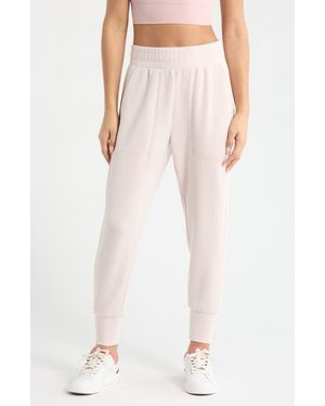 Zella Soft Luxe High Waist Sweatpants - Pink