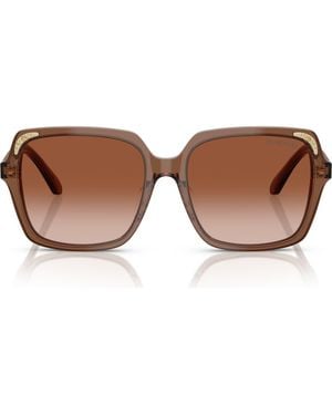 Swarovski 56Mm Gradient Square Sunglasses - Brown