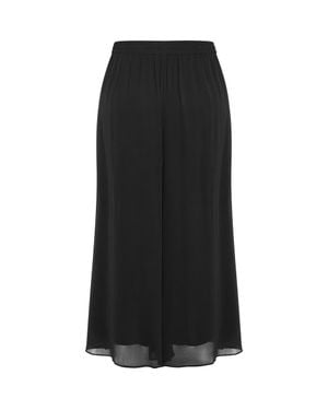 City Chic Skyla Elastic Waist Wide Leg Pants - Black
