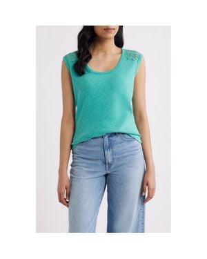 City Blues Rib Acid Wash Tank - Blue