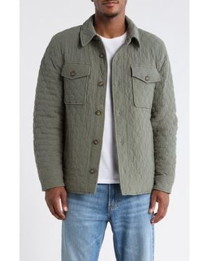 Bagatelle Quilted Shirt Jacket - Gray
