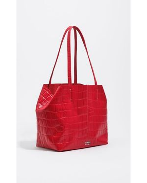 Bimba Y Lola Medium Leather Shopper Bag - Red