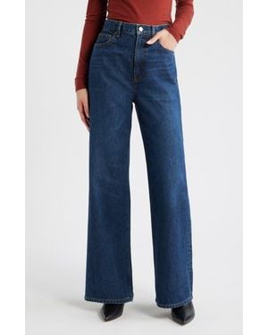 Reformation Cary Slouchy High Rise Wide Leg Jeans - Blue