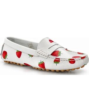 Menina Step Oporto Moccasin Loafer - White