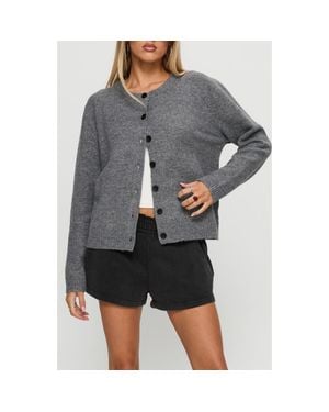 Princess Polly Better Than Fiction Cardigan - Gray