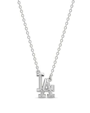 Luv Aj X The Mlb Los Angeles Dodgers Logo Charm Necklace - White
