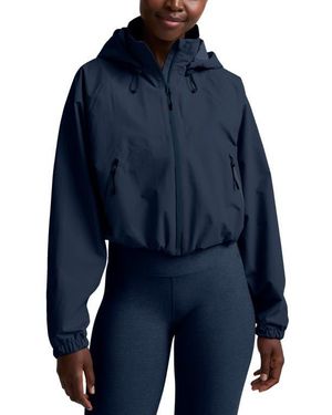 Beyond Yoga Cloudburst Adjustable Hooded Crop Jacket - Blue
