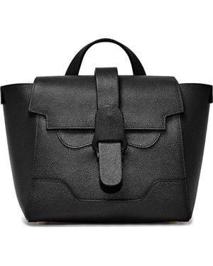 Senreve Mini Maestra Pebbled Leather 4-Way Convertible Handbag - Black