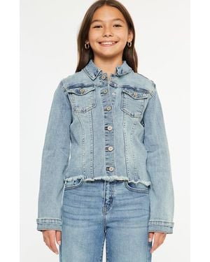 Kancan Abby Kids Stretch Denim Jacket - Blue