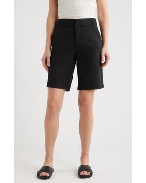 Wit & Wisdom High Waist Relaxed Denim Shorts - Black