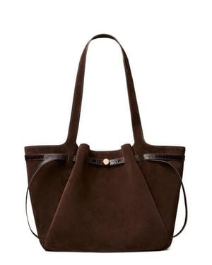Tory Burch Romy Suede Tote - Brown