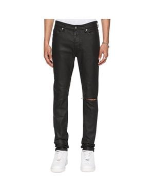 Ksubi Van Winkle Caged Waxed Slim Fit Jeans - Black