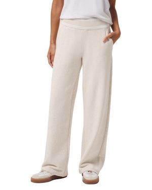Travis Mathew Cloud Fleece Clubside Wide Leg Pants - Natural