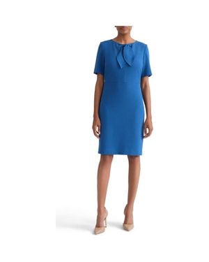 Kasper Stretch Crepe Sheath Dress - Blue