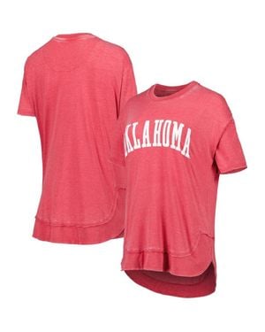 Pressbox Oklahoma Sooners Arch Poncho T-Shirt - Pink