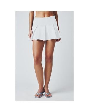 Florence By Mills Pleated Mini Skort - White