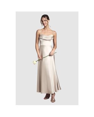 Coast Strappy Maxi Bridesmaid Dress - Natural