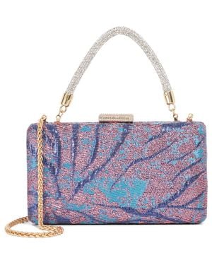 Dune Beaut Top Handle Frame Clutch - Purple