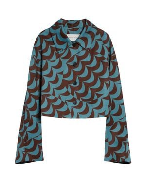 Dries Van Noten Moon Print Bell Sleeve Jacket - Green