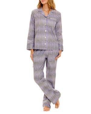 The Lazy Poet Emma Seagrass & Waves Cotton Pajamas - Gray