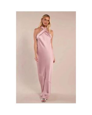 Rewritten Roma Halter Neck Dress - Pink