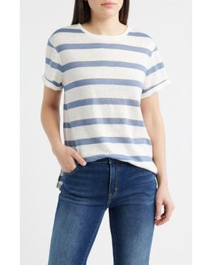Kobi Halperin Kendall Stripe Linen T-Shirt - Blue
