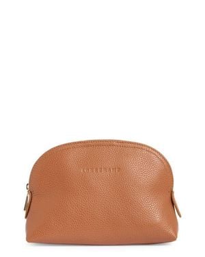 Longchamp Le Foulonné Small Dome Cosmetics Case - Brown