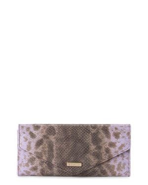 Brahmin Veronica Croc Embossed Leather Wallet - Gray